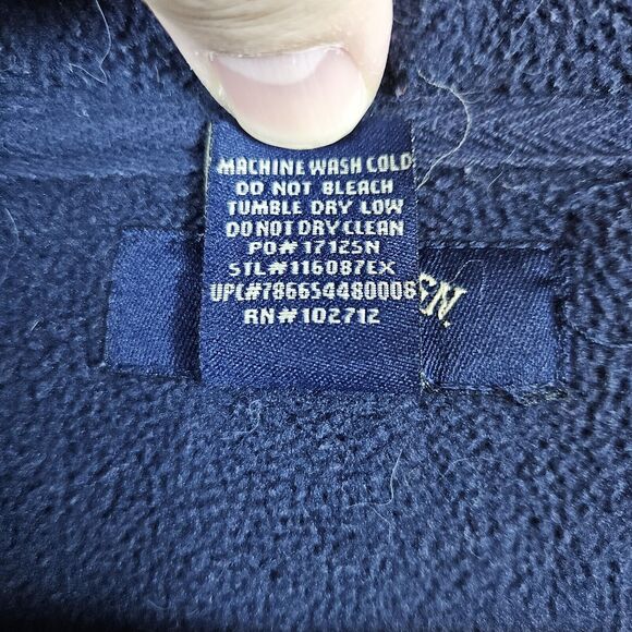 US Polo Assn Men's Fleece‎ Hooded Jacket Size L Blue & Yellow Full Zip Polyester - Picture 5 of 11